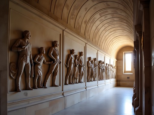 Historical marble frieze inside Voortrekker Monument, Pretoria