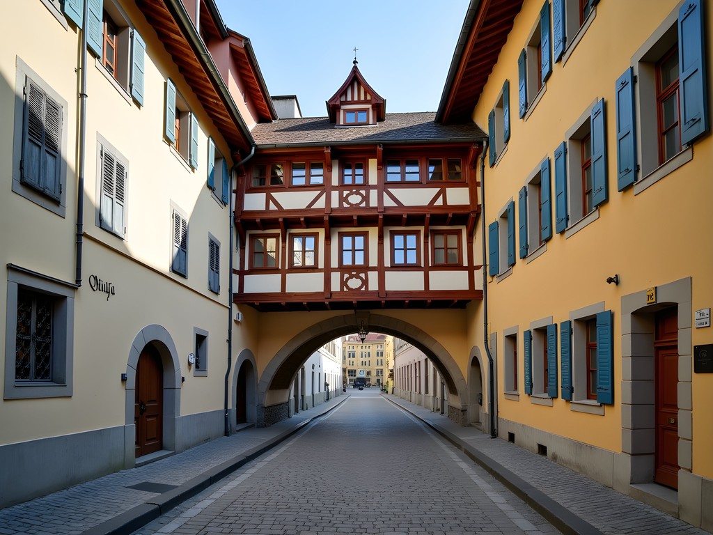 The historic Dance Hall Bridge (Tanzmeisterhaus) in Salzburg where Mozart worked on his operas