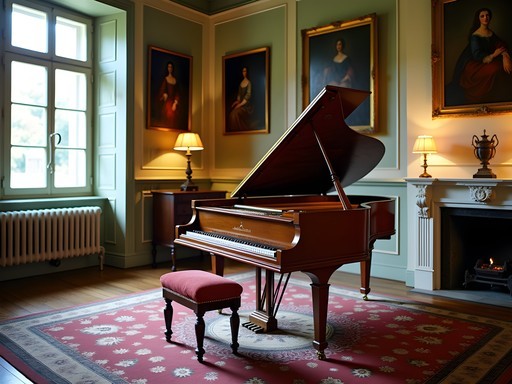 Mozart's original fortepiano displayed in the family's residence museum in Salzburg