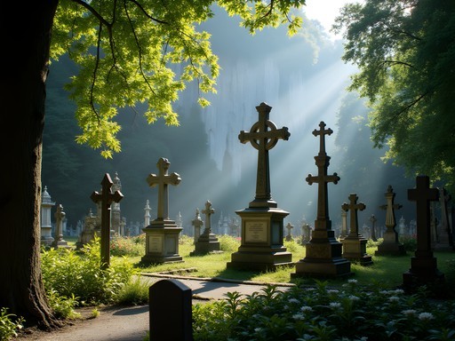 The historic St. Peter's Cemetery with ancient catacombs carved into Mönchsberg cliff in Salzburg