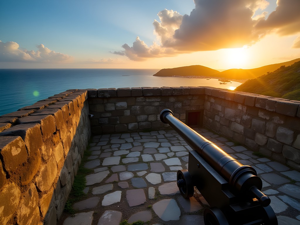 Historic Fort James overlooking St. John's Harbor in Antigua