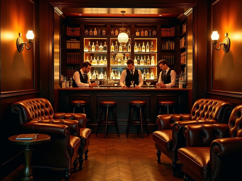 Cozy speakeasy-style cocktail bar interior in Amsterdam's Oud-West neighborhood