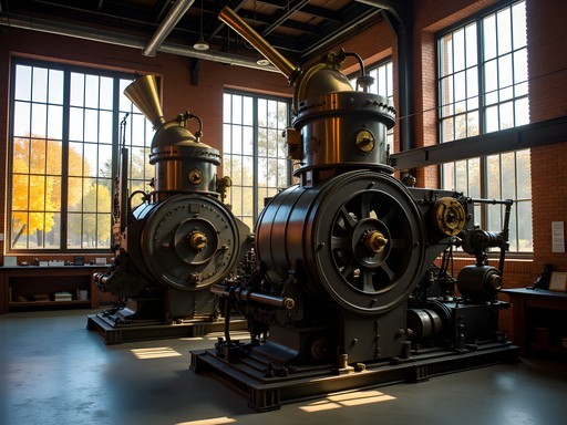 Historic papermaking machinery at the Paper Discovery Center in Appleton