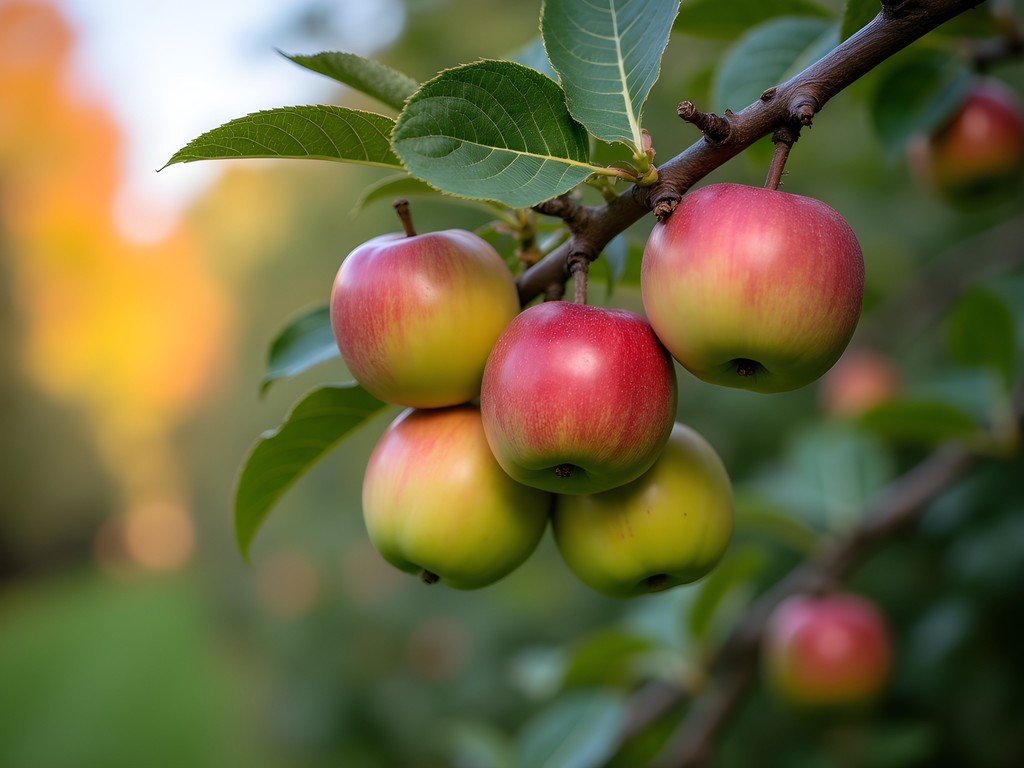 Historic heirloom apple varieties at Viles Arboretum in Augusta, Maine during fall