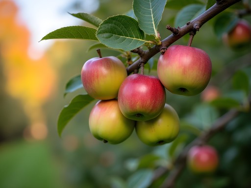 Historic heirloom apple varieties at Viles Arboretum in Augusta, Maine during fall