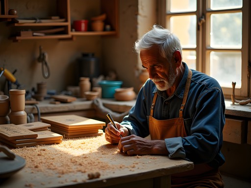 Lebanese artisan demonstrating traditional woodworking techniques in a Mar Mikhael workshop