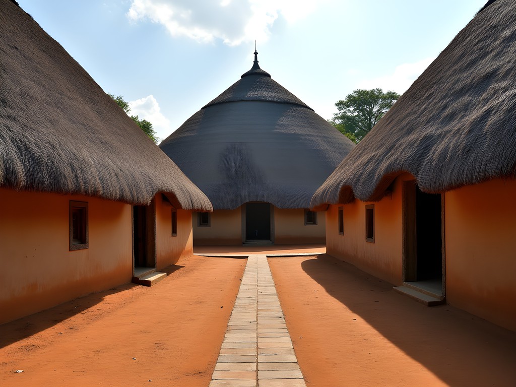 Traditional architecture of the reconstructed Nyanza King's Palace in Butare