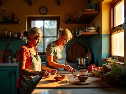 Traditional Cape Malay cooking experience in colorful Bo-Kaap home kitchen