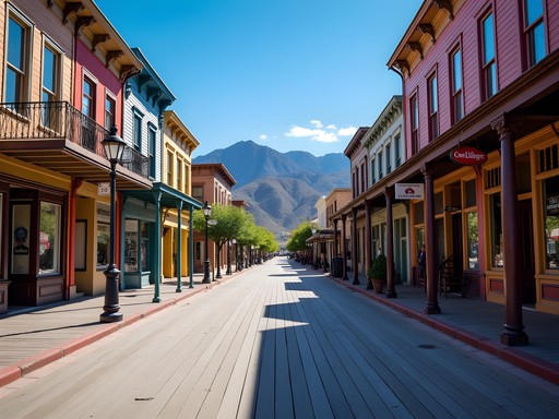 Historic C Street in Virginia City with preserved Victorian buildings