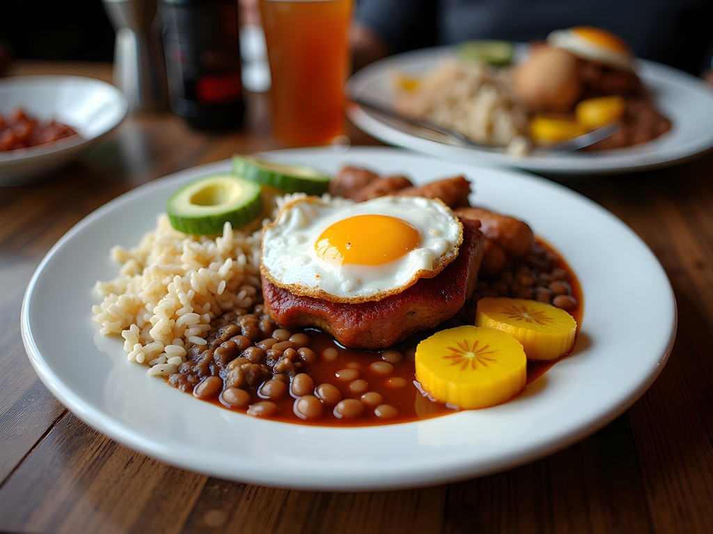 Authentic Colombian food served at a local restaurant on Dexter Street in Central Falls