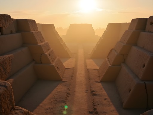 Sunrise at Chotuna-Chornancap archaeological site near Chiclayo