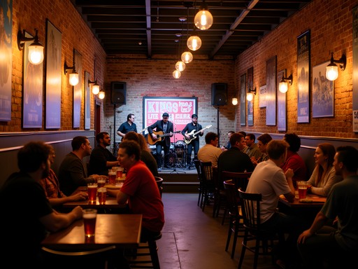 Local musicians performing at Kings Live Music venue in downtown Conway