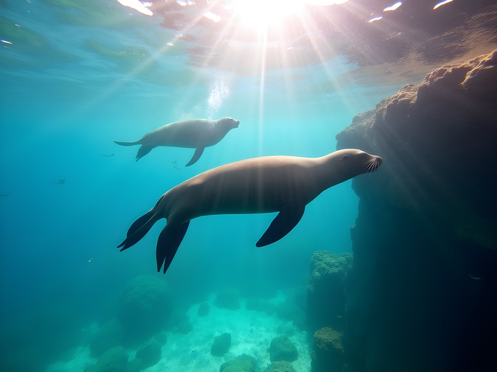 Snorkeling with sea lions at Concha de Perla, Isabela Island