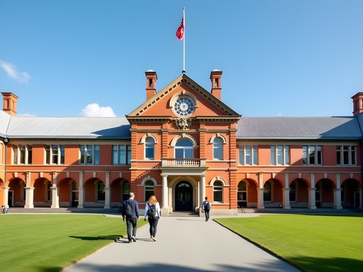 Historic main building of Palmerston North Boys' High School