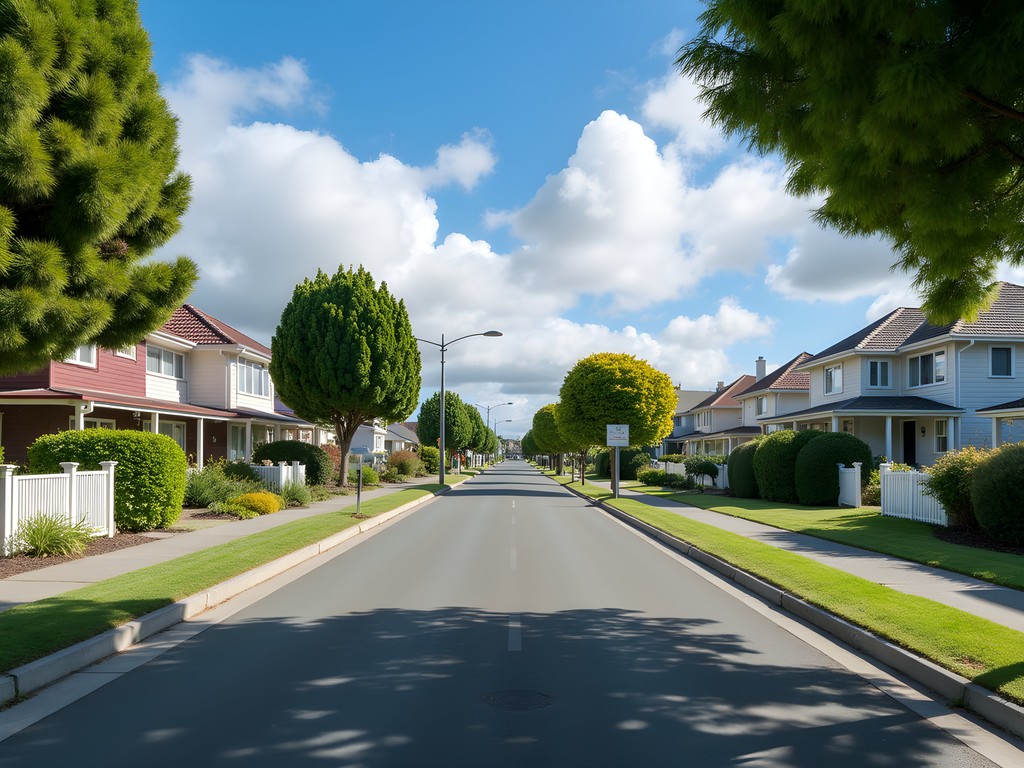 Residential street in Hokowhitu neighborhood of Palmerston North showing typical New Zealand homes