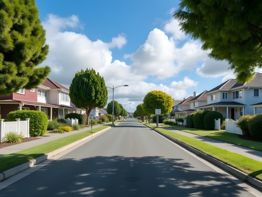 Residential street in Hokowhitu neighborhood of Palmerston North showing typical New Zealand homes