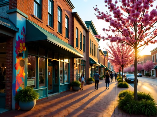 Colorful street art and galleries in the Village of West Greenville arts district
