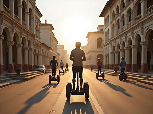 Woman on segway tour exploring architectural highlights in Kaduna