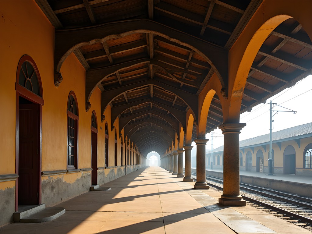 Historic Kumasi Railway Station showing colonial-era engineering