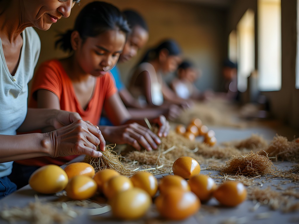 Traditional mask-making workshop using sustainable materials at La Vega