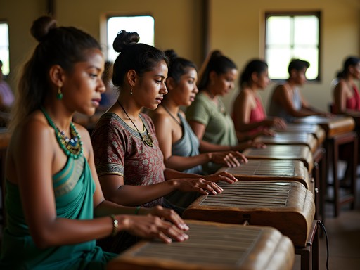 Traditional Javanese gamelan orchestra performing in Lelydorp, Suriname