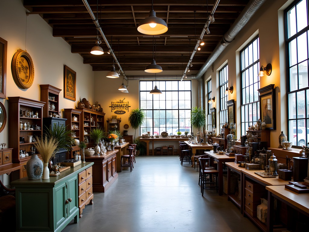 Industrial architectural salvage and vintage items at Big Daddy's Antiques warehouse
