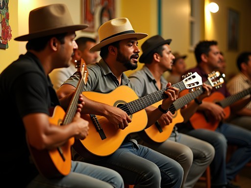 Traditional gaita zuliana musicians performing in Maracaibo