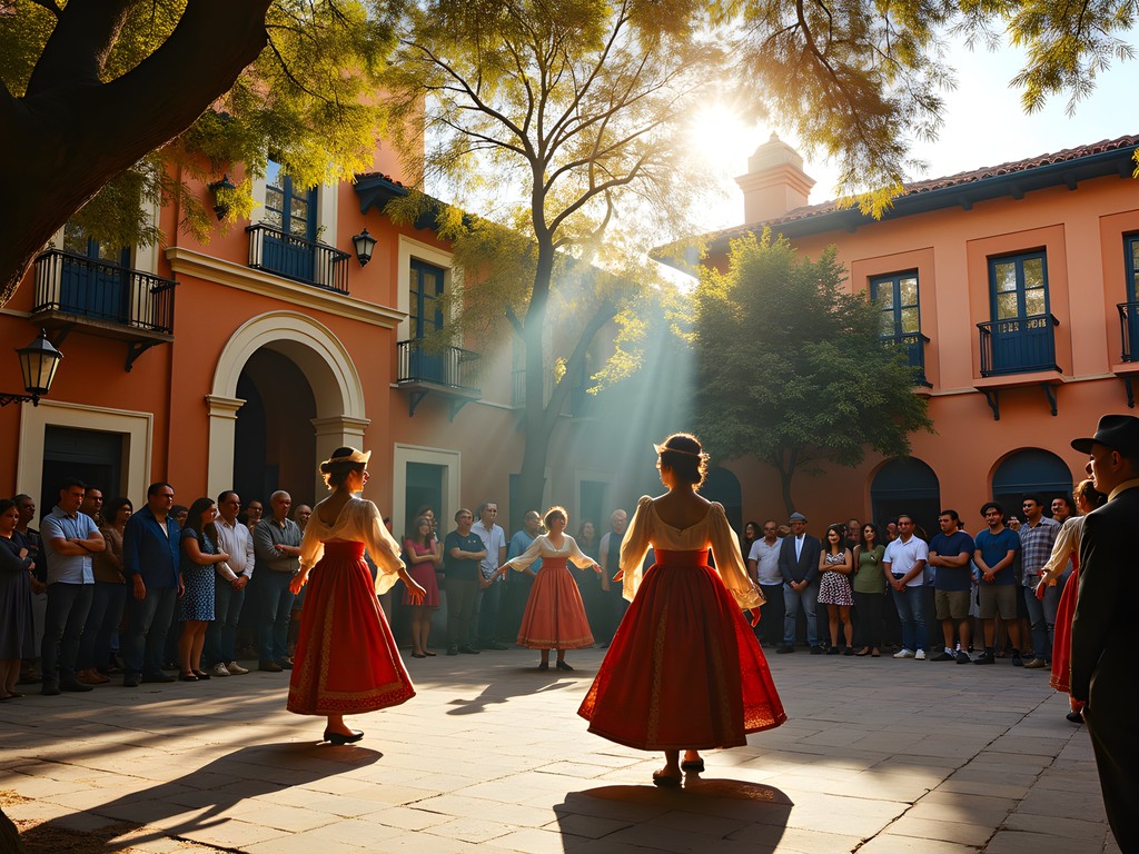 Heritage Day celebration in Montevideo with locals performing traditional dances