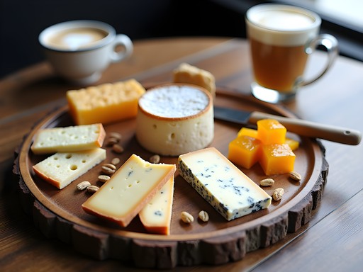 Artisanal cheese board with local honey and preserves at The Cheese Cottage in Mobile