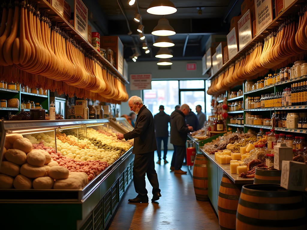 Traditional Italian food market on Arthur Avenue in the Bronx