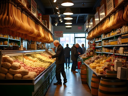 Traditional Italian food market on Arthur Avenue in the Bronx