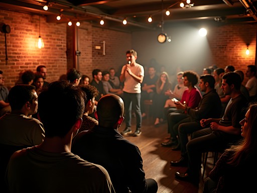 Passionate poetry performance at Nuyorican Poets Cafe on Lower East Side