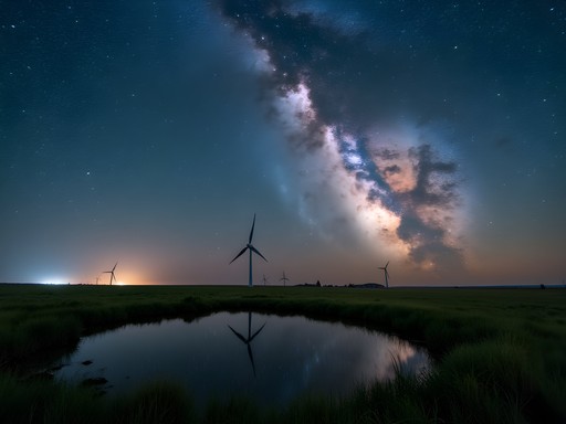 Milky Way galaxy visible over North Platte prairie landscape