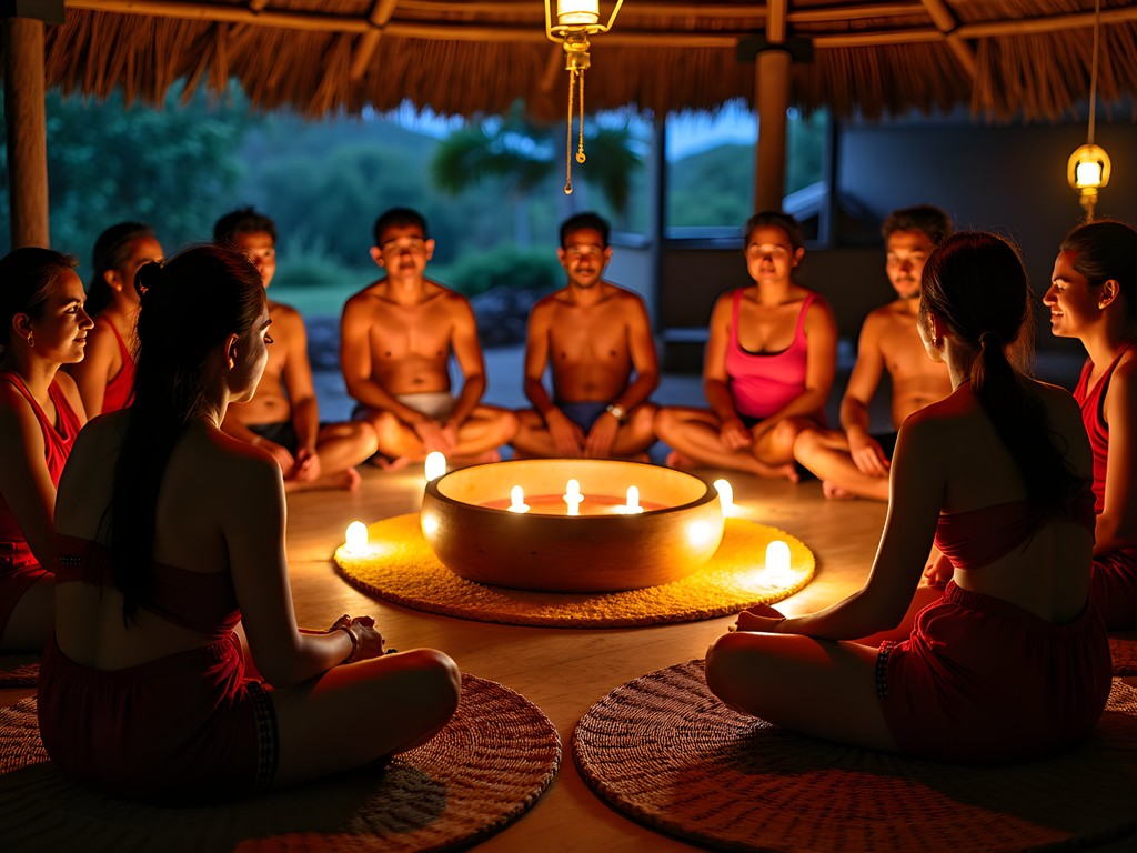 Traditional kava ceremony in Pangai with locals gathered in a circle