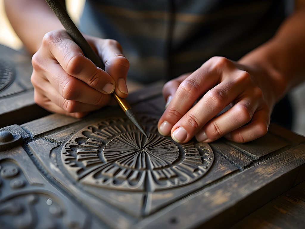Traditional Maroon woodcarving workshop in La Charbonnière