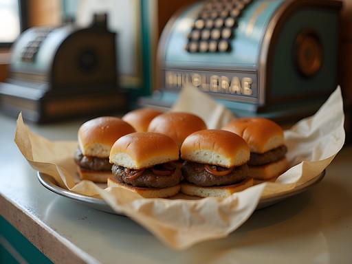 Famous onion sliders from the historic Cozy Inn in Salina, Kansas