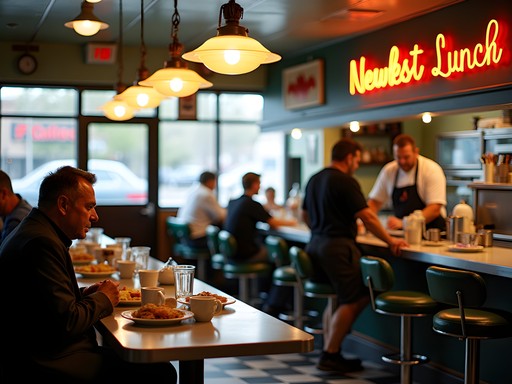 Local enjoying breakfast at Newest Lunch diner in Schenectady