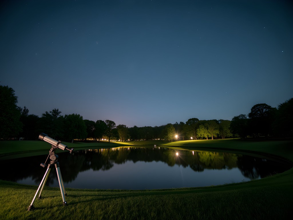 Nighttime stargazing at Central Park in Southaven, Mississippi