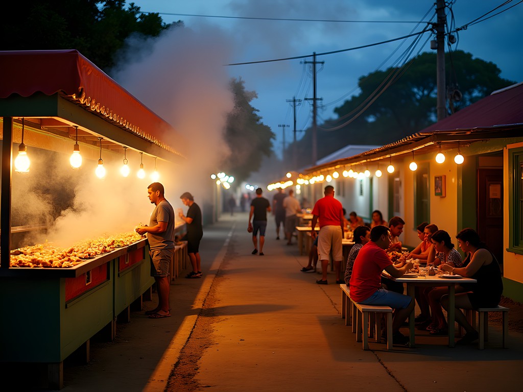Thursday night fish fry in Speightstown with local vendors and families