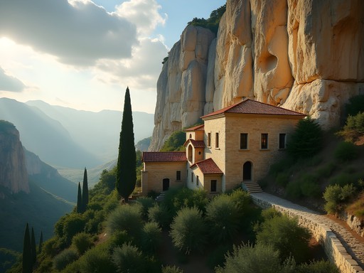 St. Anthony of Qozhaya Monastery built into mountainside in Lebanon's sacred Qadisha Valley