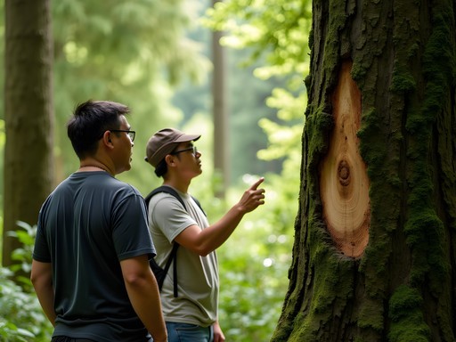 Indigenous guide explaining cultural significance of plants in Stanley Park