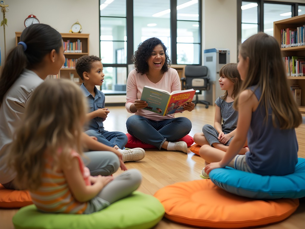 Children's storytelling event at Warren Public Library Miller Branch