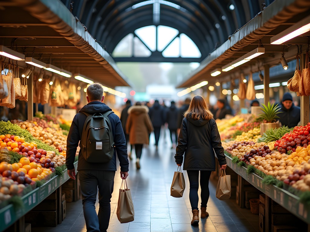 Vibrant Underground Market at Wellington Railway Station with local vendors and fresh produce