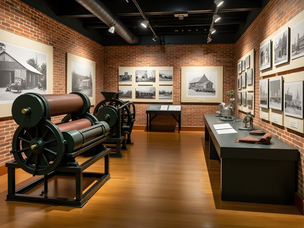 Interactive exhibit at Heritage Winooski Mill Museum showing historical manufacturing techniques