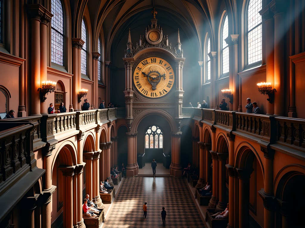 Private viewing gallery of Strasbourg Cathedral's astronomical clock