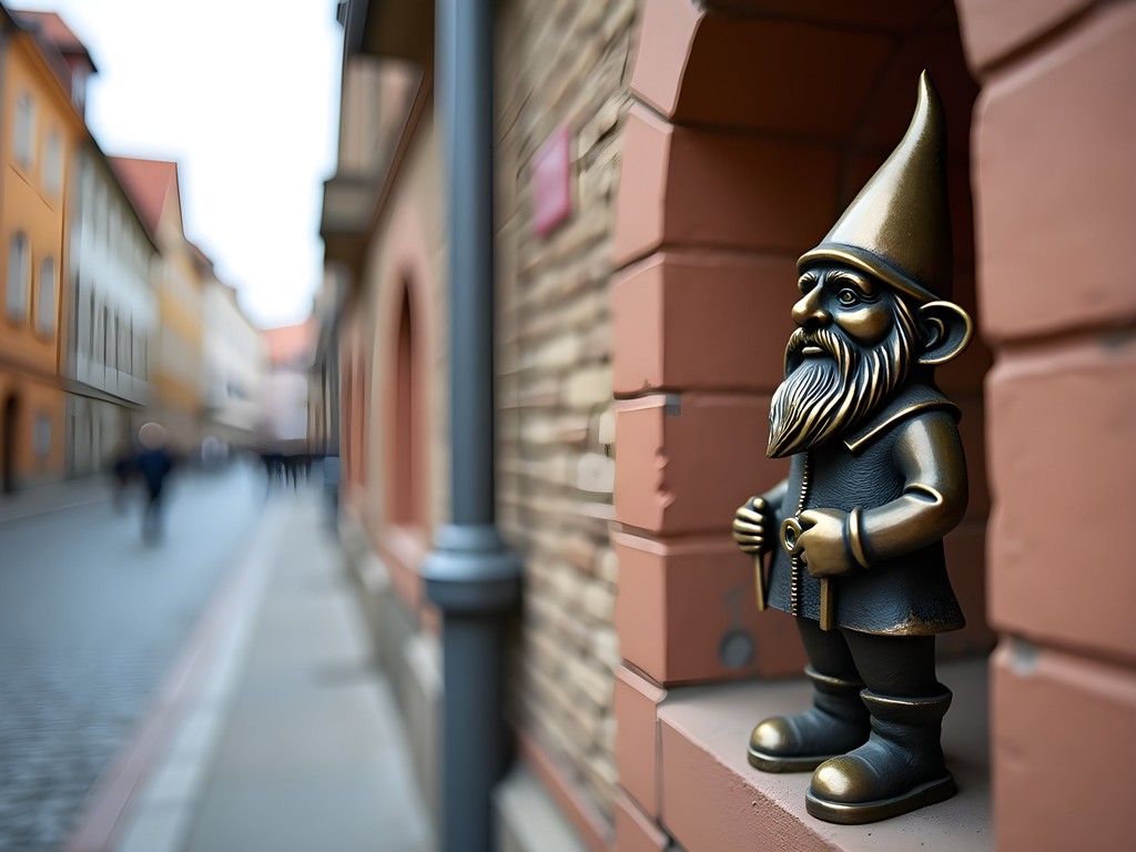 Historical gnome statue in Wrocław with political significance