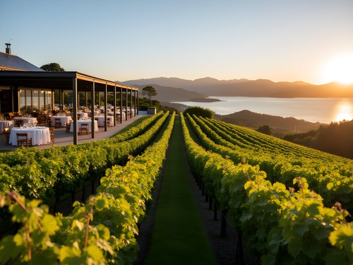 Luxury vineyard on Waiheke Island with ocean views