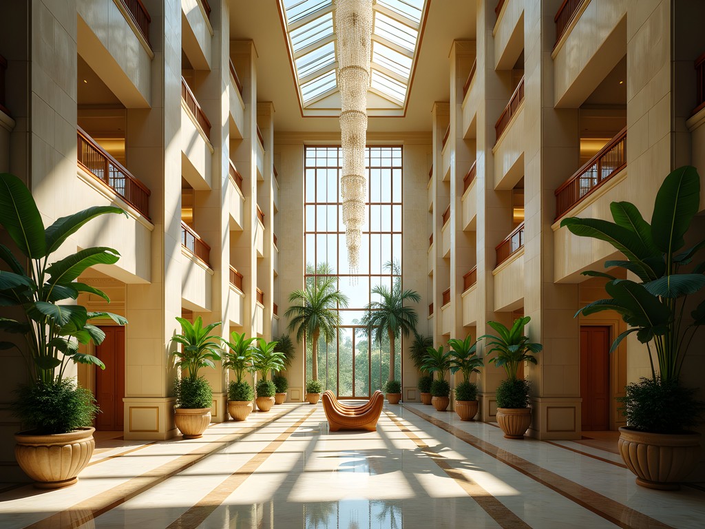 Opulent gold-adorned atrium lobby of the Empire Hotel in Brunei