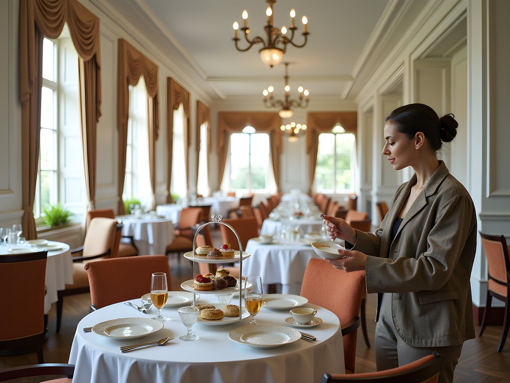 Historic Authors' Wing at the Mandarin Oriental Bangkok with colonial architecture and afternoon tea service