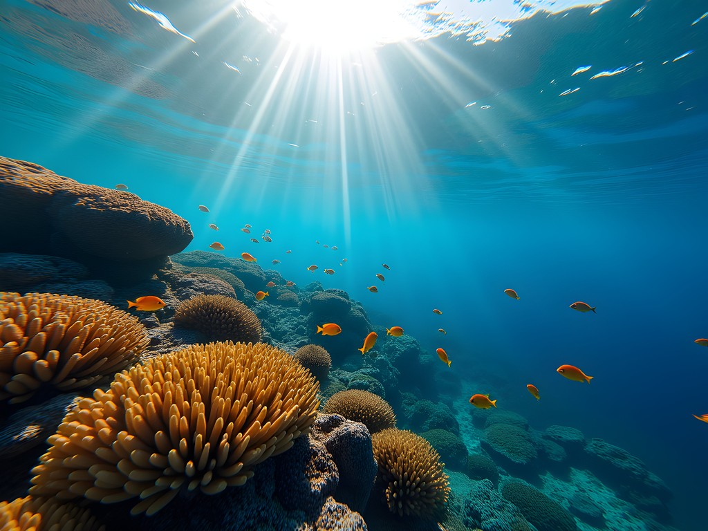 Vibrant coral reef snorkeling experience in crystal clear waters of Bora Bora lagoon